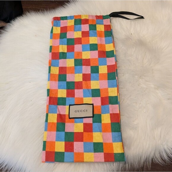 GUCCI Dust Bag Travel Storage Dust Bag Checker 17.5"x8.25" - Picture 1 of 4